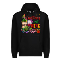 Black Christmas and wine Premium Hoodie - AdoDesignShop