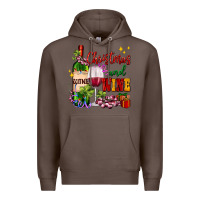 Coffee Christmas and wine Premium Hoodie - AdoDesignShop