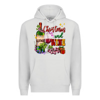 Dove Grey Christmas and wine Premium Hoodie - AdoDesignShop