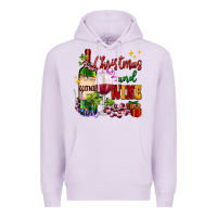 Lilac Christmas and wine Premium Hoodie - AdoDesignShop