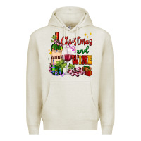 Oatmeal Heather Christmas and wine Premium Hoodie - AdoDesignShop
