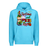 Ocean Blue Christmas and wine Premium Hoodie - AdoDesignShop