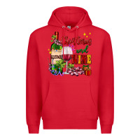 Red Christmas and wine Premium Hoodie - AdoDesignShop