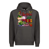 Smoke Christmas and wine Premium Hoodie - AdoDesignShop