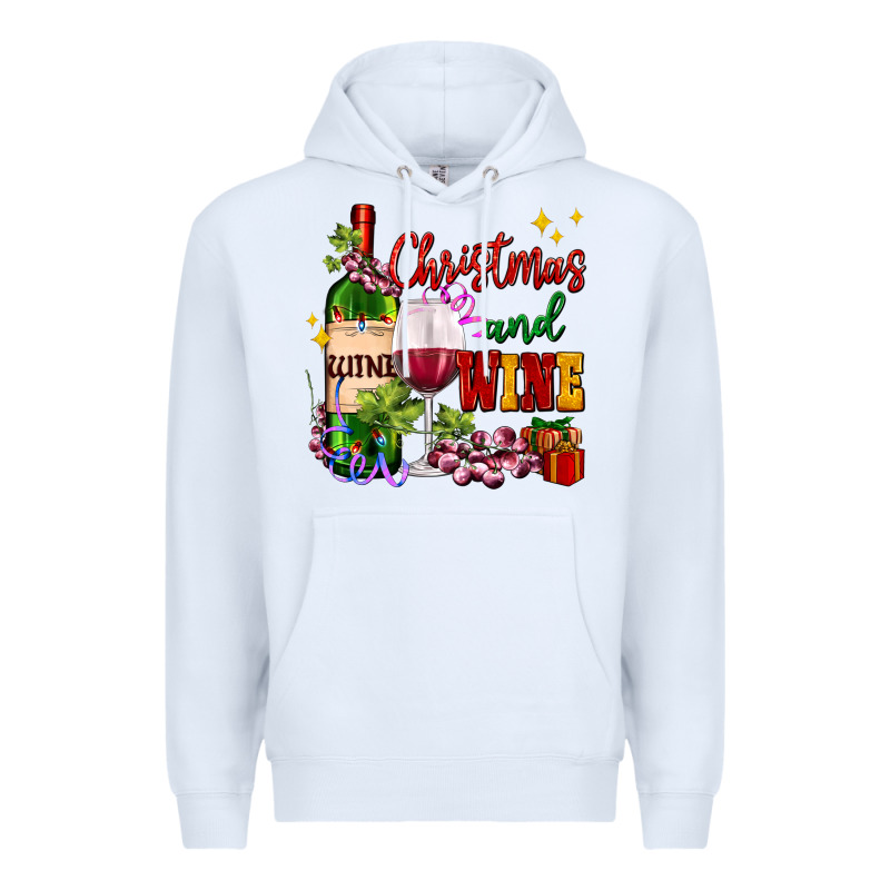Christmas And Wine Premium Hoodie by AdoDesignShop | Teevron
