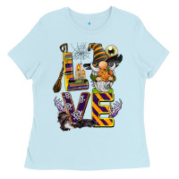 Baby Blue halloween love gnome Ladies Tee - BarkalooDesign