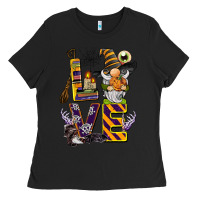 Black halloween love gnome Ladies Tee - BarkalooDesign