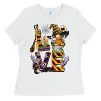 White halloween love gnome Ladies Tee - BarkalooDesign