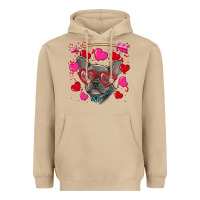 Mushroom valentine's day french bulldog puppy Heavyweight Hoodie - RanaPortraitStore