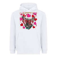 White valentine's day french bulldog puppy Heavyweight Hoodie - RanaPortraitStore