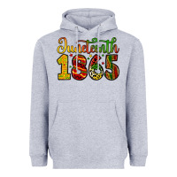 Heather Grey juneteenth 1865 Heavyweight Hoodie - Zillion Design Studio