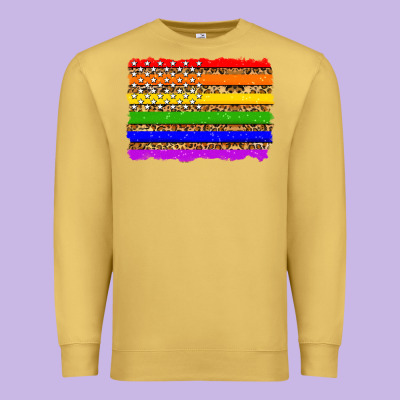 Lgbtq And Usa Flag Premium Sweatshirt Designed By Zillion Design Studio