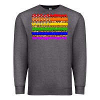 Charcoal Heather lgbtq and usa flag Premium Sweatshirt - Zillion Design Studio
