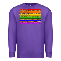 Purple lgbtq and usa flag Premium Sweatshirt - Zillion Design Studio