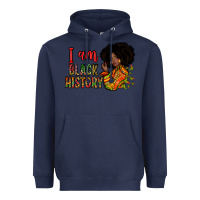 Navy i am black history Heavyweight Hoodie - Zillion Design Studio