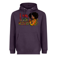 Plum i am black history Heavyweight Hoodie - Zillion Design Studio