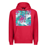 Cardinal ocean waves octopus seamless pattern Premium Hoodie - BundleAndBundleShop