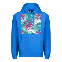 True Royal ocean waves octopus seamless pattern Premium Hoodie - BundleAndBundleShop