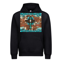 Black gemstone and cross with cowhide Urban Hoodie - Artiststas