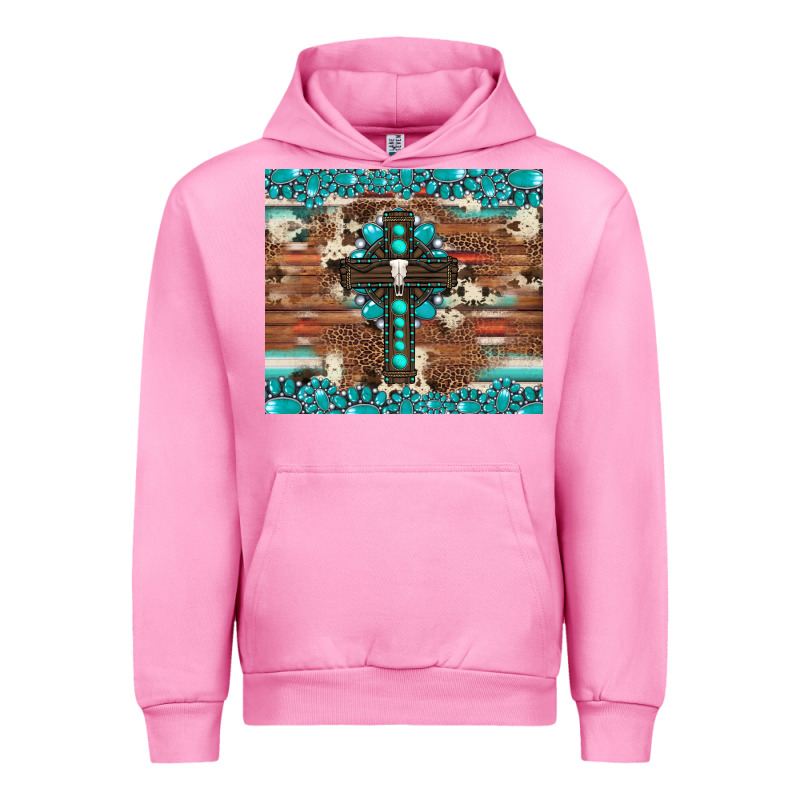 Gemstone And Cross With Cowhide Urban Hoodie by Artiststas | Teevron