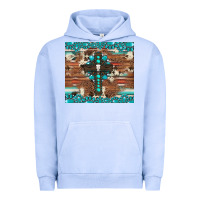 Pigment Grape Ice gemstone and cross with cowhide Urban Hoodie - Artiststas