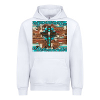 White gemstone and cross with cowhide Urban Hoodie - Artiststas