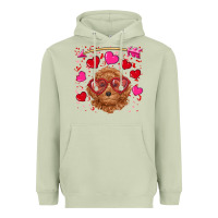 Matcha valentine's day toy poodle Heavyweight Hoodie - RanaPortraitStore
