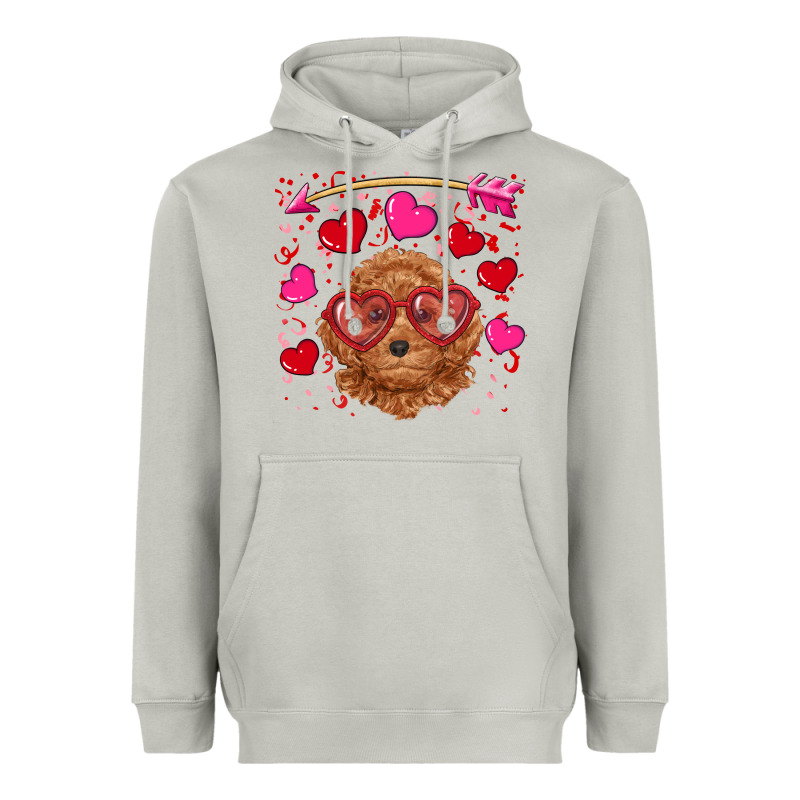 Valentine's Day Toy Poodle Heavyweight Hoodie by RanaPortraitStore | Teevron