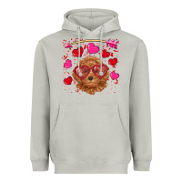 Moon Dust valentine's day toy poodle Heavyweight Hoodie - RanaPortraitStore