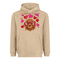 Mushroom valentine's day toy poodle Heavyweight Hoodie - RanaPortraitStore