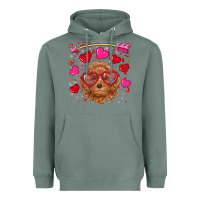 Sage valentine's day toy poodle Heavyweight Hoodie - RanaPortraitStore