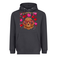 Smoke valentine's day toy poodle Heavyweight Hoodie - RanaPortraitStore