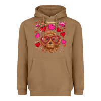Toasted Coconut valentine's day toy poodle Heavyweight Hoodie - RanaPortraitStore