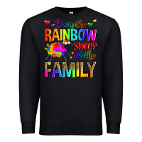 Black i am the rainbow sheep of the family Premium Sweatshirt - Zillion Design Studio
