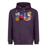 Plum 4th of july coffee cups Heavyweight Hoodie - texasbilliewilder
