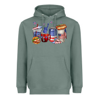 Sage 4th of july coffee cups Heavyweight Hoodie - texasbilliewilder