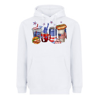 White 4th of july coffee cups Heavyweight Hoodie - texasbilliewilder