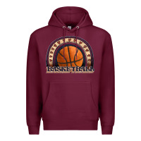 Burgundy basketball rainbow Premium Hoodie - JahusDesignShop