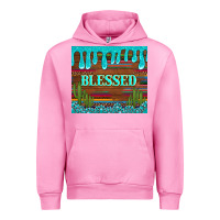 Fuchsia Pink blessed annd cactus with gemstone tumbler Urban Hoodie - Artiststas