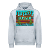 Heather Grey blessed annd cactus with gemstone tumbler Urban Hoodie - Artiststas