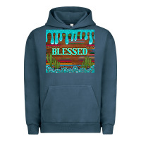 Pigment Midnight Navy blessed annd cactus with gemstone tumbler Urban Hoodie - Artiststas