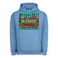 Pigment Pebble Blue blessed annd cactus with gemstone tumbler Urban Hoodie - Artiststas