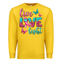 Lemon Live Love Fight Breast Cancer Premium Sweatshirt - texasbilliewilder