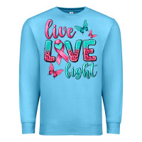 Ocean Blue Live Love Fight Breast Cancer Premium Sweatshirt - texasbilliewilder
