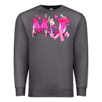 Charcoal Heather Medical Laboratory Technician Breast Cancer Premium Sweatshirt - texasbilliewilder