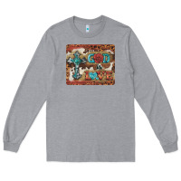 Heather Grey god is love cross Long Sleeve Tee - BarkalooDesign