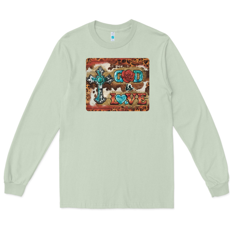 God Is Love Cross Long Sleeve Tee by BarkalooDesign | Teevron