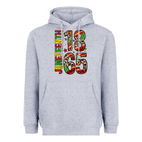Heather Grey 1865 juneteenth Heavyweight Hoodie - Zillion Design Studio
