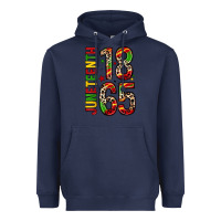 Navy 1865 juneteenth Heavyweight Hoodie - Zillion Design Studio