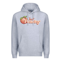 Heather Grey just peachy Premium Hoodie - JahusDesignShop